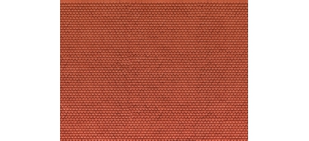 Modélisme ferroviaire : NOCH - NO56690 - Feuille en carton 3D “Tuile alsacienne”, rouge